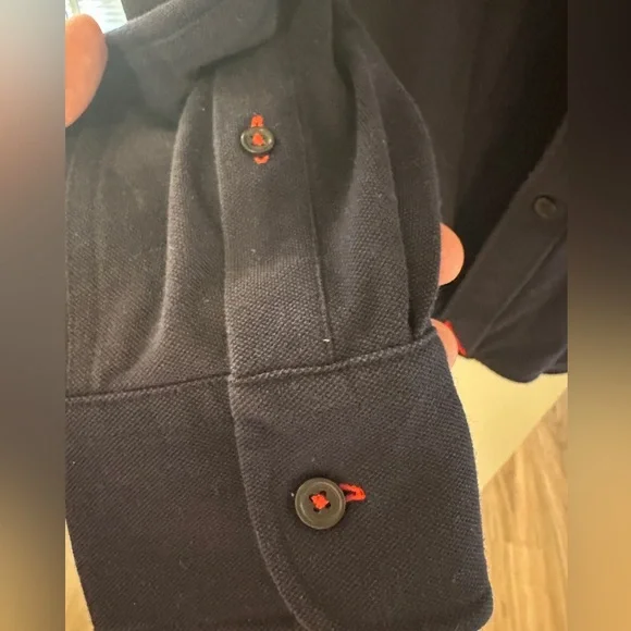 UNTUCKIT Long sleeve Dark Blue Button Up Shirt. Size Medium (Slim Fit) - Picture 4 of 5